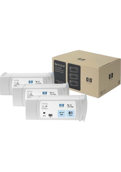 C5070A Açık Mavi Kartuş 3lü Paket 81 (680ML)