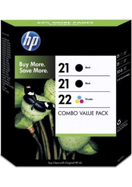 21 Siyah(2)/22 Üç Renkli(1) 3lü paket Kartuşları SD400AE