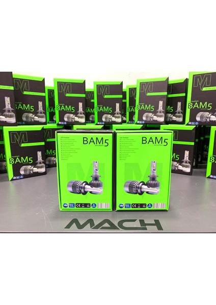 Bam5 Pro H27 Led Xenon Şimşek Etkili Beyaz - 6400 Lm 6000K