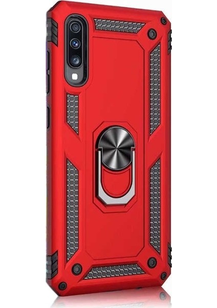 Samsung Galaxy A70 Kılıf Vega Standlı Yüzüklü Mıknatıslı