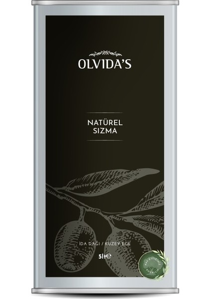 Olvıda'S Naturel Sızma Zeytinyağı 5 lt