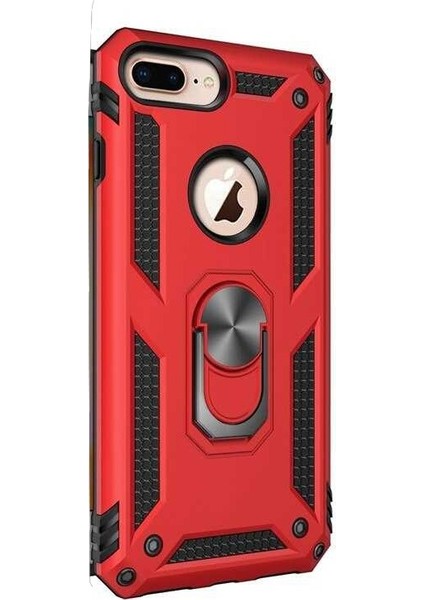 Apple iPhone 7 Plus Kılıf Vega Standlı Yüzüklü Mıknatıslı