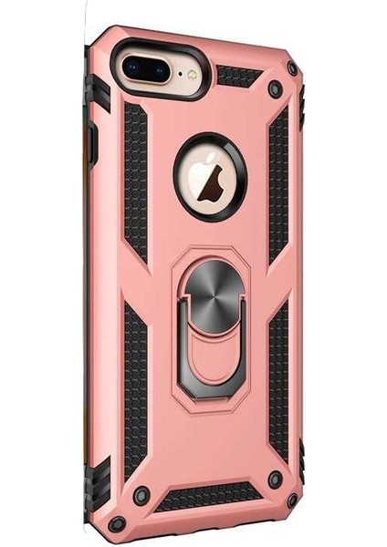 Apple iPhone 8 Plus Kılıf Vega Standlı Yüzüklü Mıknatıslı
