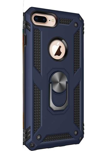 Apple iPhone 8 Plus Kılıf Vega Standlı Yüzüklü Mıknatıslı