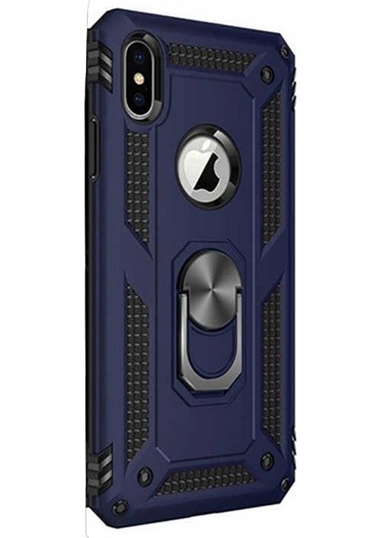 Apple iPhone Xs Kılıf Vega Standlı Yüzüklü Mıknatıslı