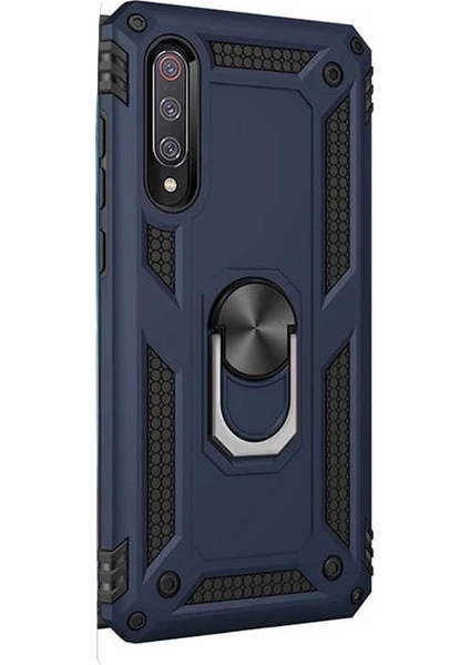 Case Street Xiaomi Mi 9 Kılıf Vega Standlı Yüzüklü Mıknatıslı Lacivert