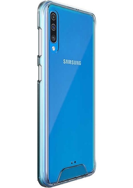 Samsung Galaxy A70 Kılıf Gard Nitro Şeffaf Sert Silikon+Nano Glass Şeffaf