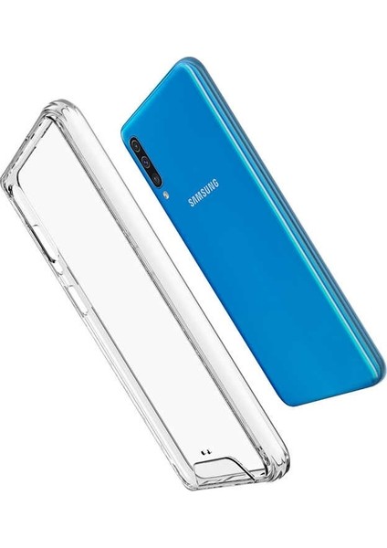 Samsung Galaxy A70 Kılıf Gard Nitro Şeffaf Sert Silikon+Nano Glass Şeffaf modelleri