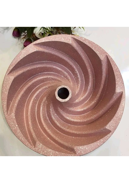 Rüzgar Gülü Fırfırlı Döküm Kek Kalıbı 26 cm Bronz