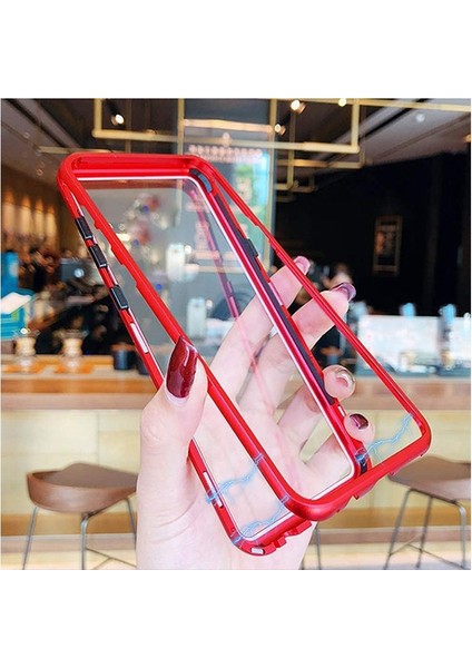 Sm Galaxy S10E Mıknatıslı 360 Koruma Arkası Cam Metal Frame Kılıf modelleri