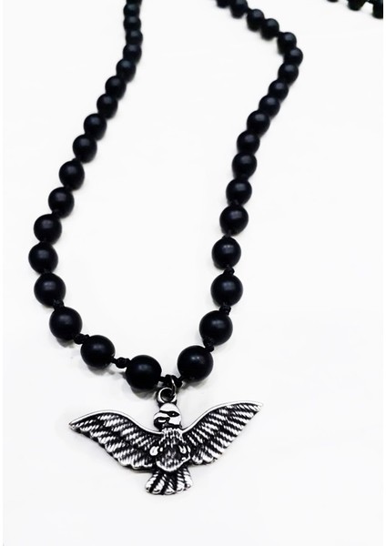 Albatros Kuşu Tasarım Oniks Doğal Taş Erkek Kolye fiyatları