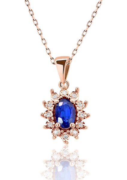 Rose Safir Pırlanta Kolye