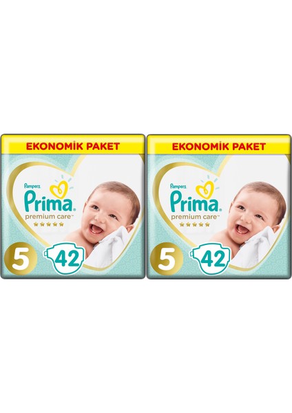Premium Care 5 Numara 42 x 2=84 Adet Bebek Bezi