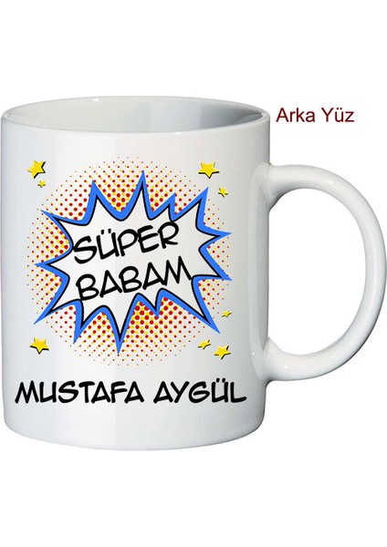 Süper Babam İsimli Kupa Bardak modelleri