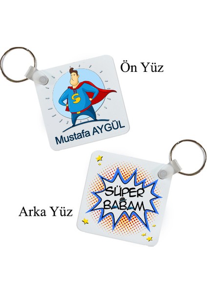 Babaya İsme Özel Süper Babam Hediye Seti