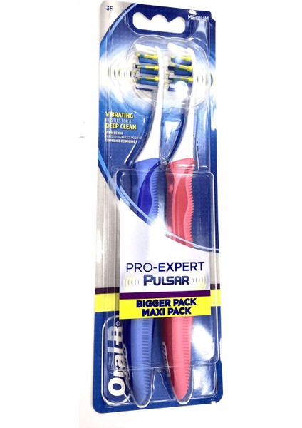 Pro Expert Pulsar Pilli Titreşimli Diş Fırçası 2 Adet