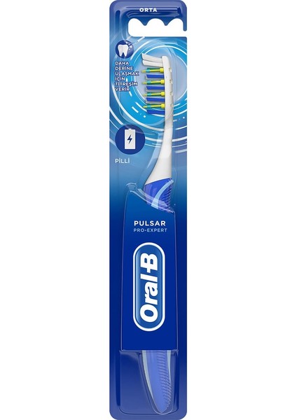Pro Expert Pulsar Pilli Titreşimli Diş Fırçası 2 Adet