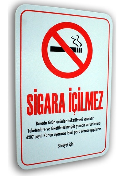 Pvc Foam Levha SİGARA İÇİLMEZ PARA CEZASI 16 x 24 cm