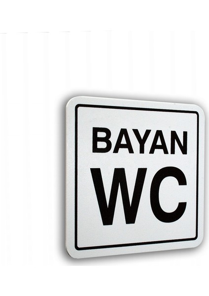Pvc Foam Levha BAYAN WC Yazı 12 x 12 cm