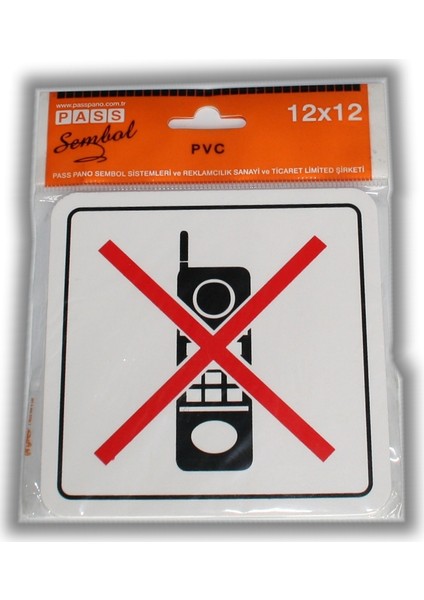 Pvc Foam Levha CEP TELEFONU YASAK Sembol 12 x 12 cm