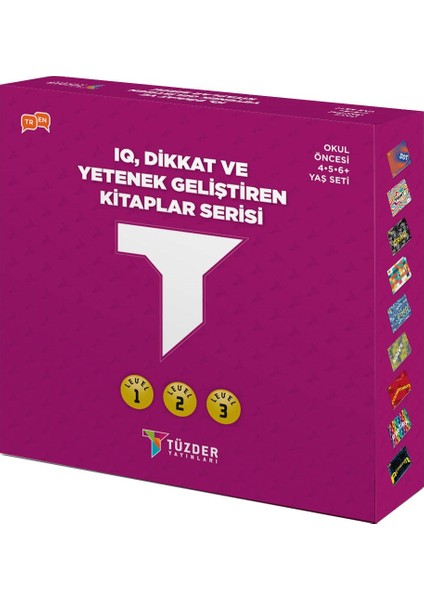 IQ, Dikkat ve Yetenek Geliştiren Kitaplar Serisi 9′lu Set (4-6 Yaş)