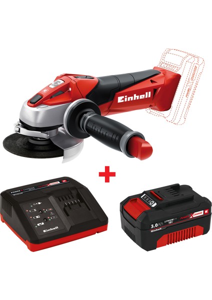 Akülü Taşlama Te-Ag 18/115 Li Kit + 18V Kit +3 Ah Starter-Kit (4431110-1)