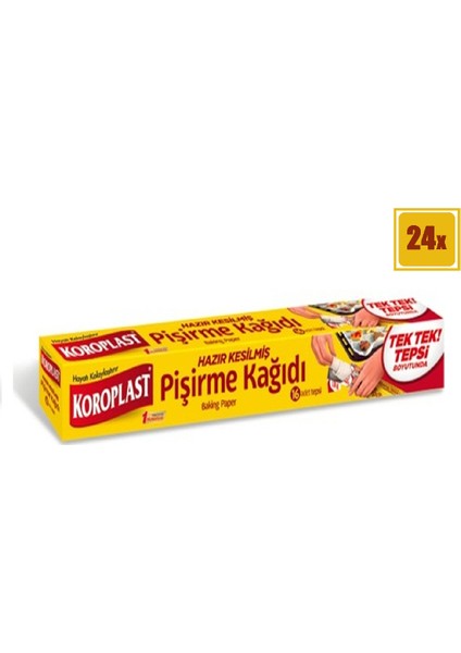 Hazır Kesilmiş Pişirme Kağıdı 42 x 37 cm (16 Adet x 24)