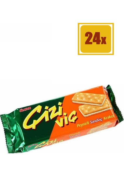 Çiziviç Peynirli Sandviç Kraker 90 gr 24'lü Set