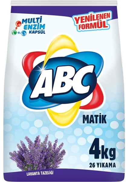 Abc Matik Toz Deterjan Lavanta Tazeliği 4 kg