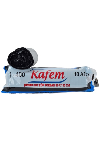 Jumbo J-400 Çöp Torbası 80 x 110 cm Rulo 10'lu , Koli Içi 20 Rulo