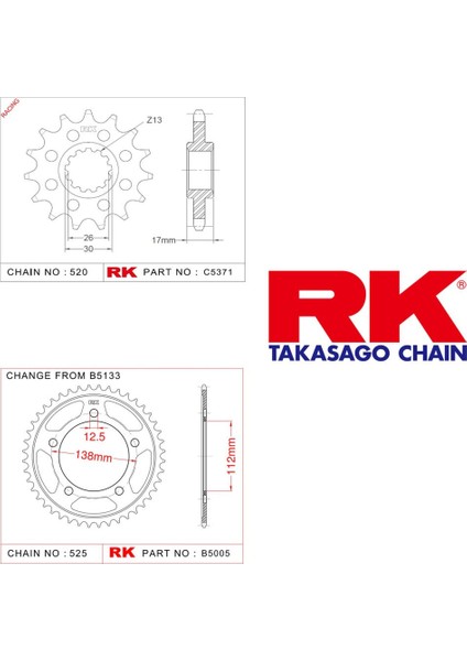 Honda CBF 600 NA Rk Ön Arka Dişli 525 - 16/42 T (2010-2013)