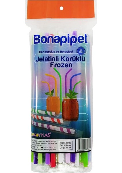 Ambalaj Pazarı Bona Jelatinli Körüklü Frozen Pipet - 50'li