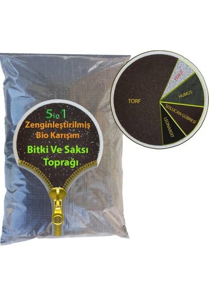 Bio 5 in 1 Bitki ve Saksı Toprağı 40 lt Gübreli