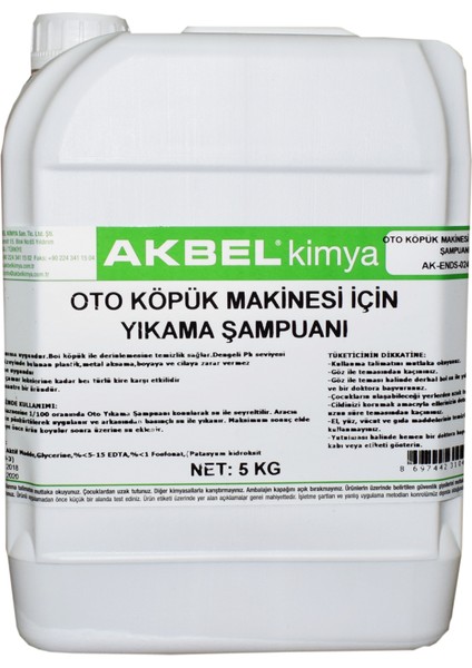 Oto Köpük Makinesi İçin Yıkama Şampuanı 5 Kg 1/100