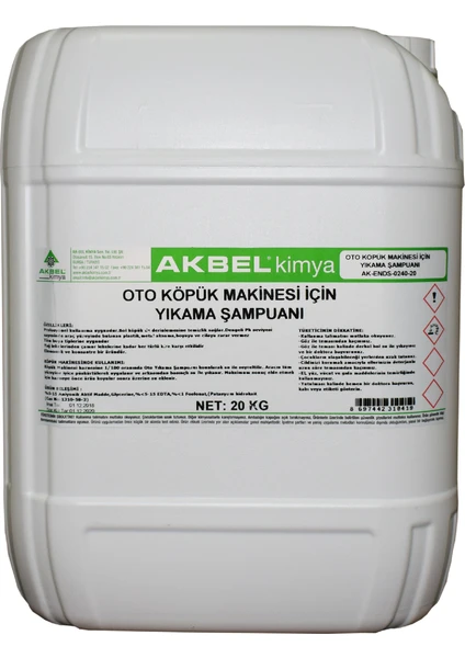 Oto Köpük Makinesi İçin Yıkama Şampuanı 20 kg 1/100