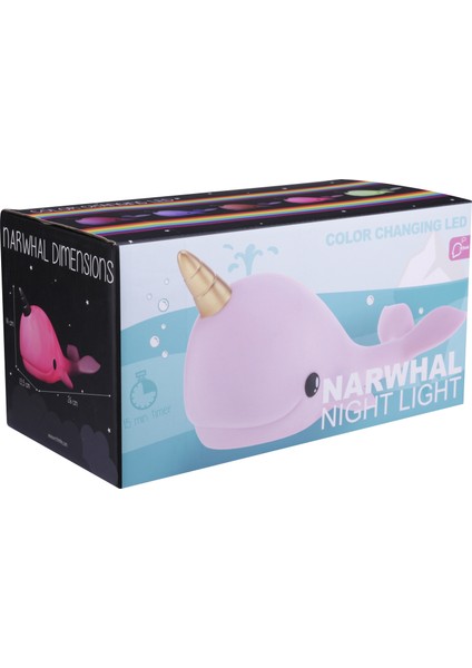 Dhınk Narwhal Pembe Gece Lambası