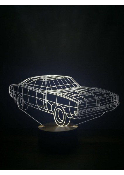 3 Boyutlu Dodge Charger 1968 Lamba