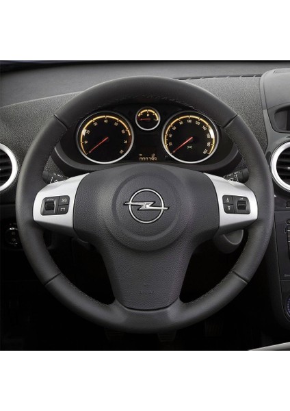Opel Corsa D 2009- Siyah Deri Direksiyon Kılıfı (OP-003) indirimleri