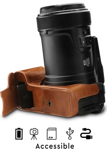 Nikon Coolpix P1000 Deri Kamera Kılıfı fırsatları