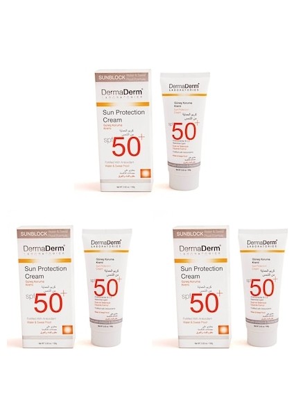 Spf 50 Faktör 100 ml Güneş Kremi 3 Adet