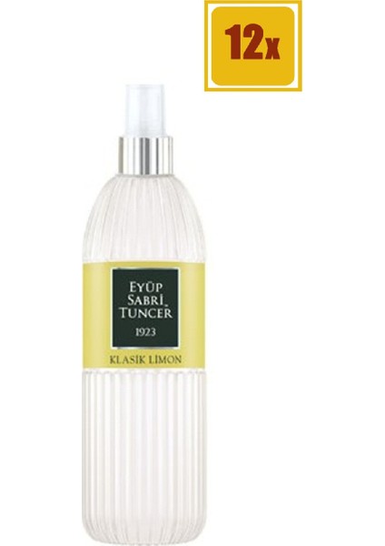 Klasik Limon Kolonyası Pet Şişe Sprey 150 ml 12'li Set