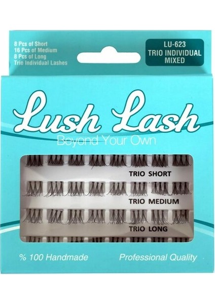 Lush Lash Trio Kısa, Orta Ve Uzun Takma Kirpik Lu-623