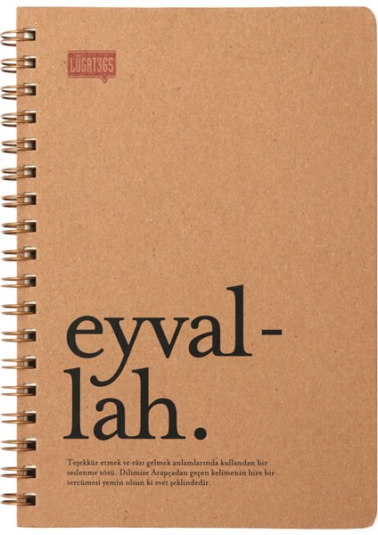 Lugat365 17*24 100Yp.Noktalı Defter-Eyvallah