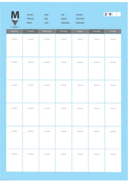 ScheduleYourself 20*28 50 Yaprak Aylık Planlayıcı