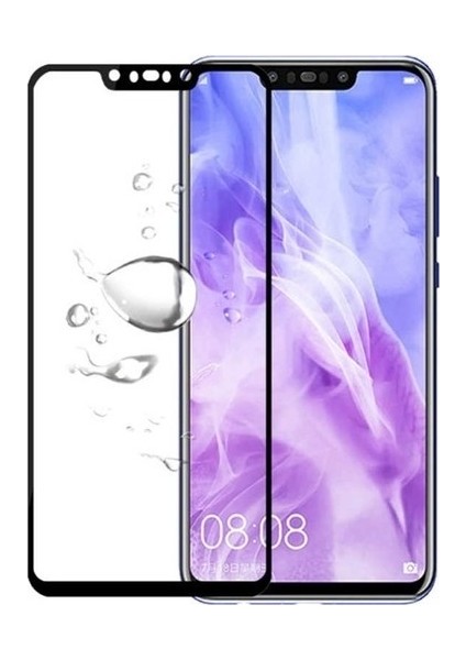 Huawei Mate 20 Lite 5D Kavisli Temperli Cam Ekran Koruyucu Film - Siyah modelleri