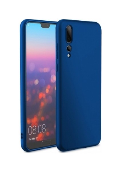 Huawei P20 Pro Priming Mat Silikon Arka Kapak Kılıf Lacivert