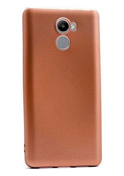 Xiaomi Redmi 4 Priming Mat Silikon Arka Kapak Kılıf Gold