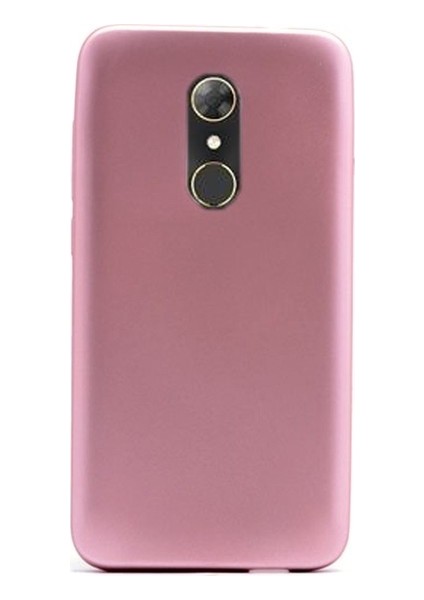 Alcatel 5 Priming Mat Silikon Arka Kapak Kılıf Rose Gold + Nano Ekran Koruyucu