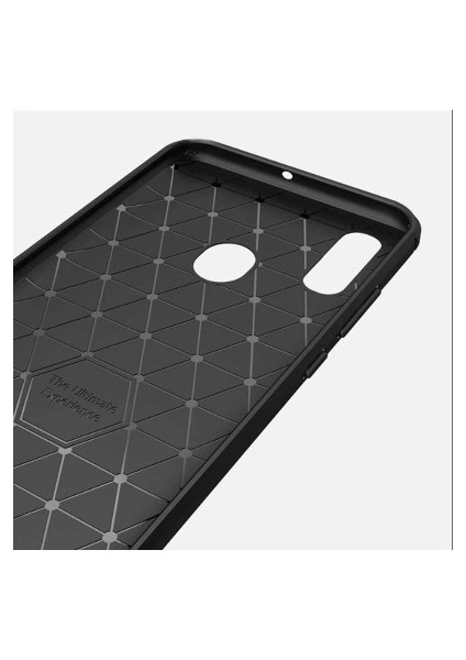 Xiaomi Mi A2 Kılıf Carbon Brushed Soft TPU Silikon Xiaomi Mi A2 Kılıf Siyah