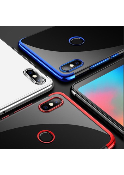 Huawei Mate 20 Pro Lüks Lazer Kaplama Soft TPU Kılıf Mavi